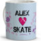 LolaPix Taza skater. Regalo skater. Skate adulto. Regalos para deportistas. Tazas originales para regalar. Tazas personalizadas. Taza cerámica 330 ml. Skate