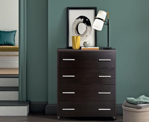 DOLCI SOGNI Mobile Letto A Scomparsa Singolo Wengé 80x190, 100% Made in Italy, Letto a Scomparsa con Mobile dotato di Rete a Doghe in Legno e Materasso, Letto Pieghevole Estraibile