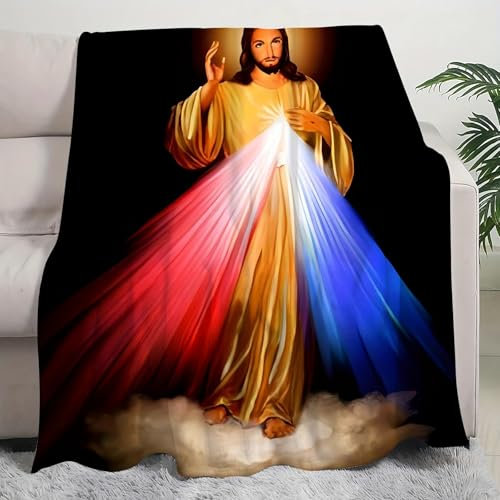 UKIXOM Bedruckte Decke, Flanelldecke, weiche Thermodecke, Nickerchendecke für Sofa, Sofa, Büro, Bett, Campingausflug, Allzweck, 153x203cm (60,24x79,92 Zoll)