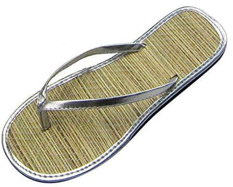 Tongs pour Femmes, Pantoufles Plates silencieuses Bambou et rotin, Talons Bas Paille à Clip, Sandales antidérapantes pour Couples, Plage Douce