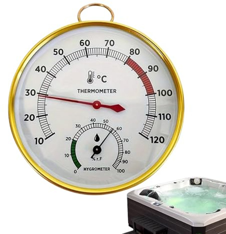 Sauna Temperaturmessgerät Temperatur Überwachung | Badezimmer Temperatur- und Feuchtigkeitsmesser für die Sauna, das Zuhause, das Badezimmer, die Dusche, das Schwimmbad, das