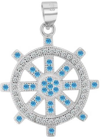 Akzent Anhänger für Damen in 925 Silber, 100% Wasserfest & Hautverträglich