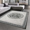 CARPETIA Orientalischer Teppich mit Bordüre & Glitzergarn | Oeko-TEX | Creme grau 120x160 cm