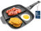 Jean-Patrique Lazy Pan for Breakfast Egg Poacher Frying Pan with Multi Sections Griddle Non Stick Pans for Gas, Electric, Induction & Oven Egg Poaching Lighter Than Cast Iron