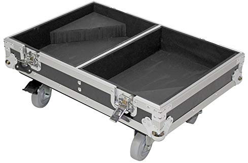 Pro-X Prox X-RCF-NX12SMA Stage Monitor Flight Case for 2 RCF NX 12-SMA with 4 Wheels (X-RCF-NX12-SMAX2W)