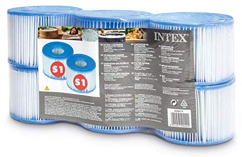 Intex PureSpa 29011E - Cartuccia di ricambio in carta Dacron, tipo S1, per vari modelli PureSpa, confezione da 6