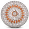 MACOShopde by MACO Möbel Raburg Mosaiktisch, 60 cm Ø, runder Gartentisch mit Mosaikmuster, Balkon- und Terrassentisch, mediterranes Flair, liebevolle Handarbeit, Mayla, Grau-Orange-Beige