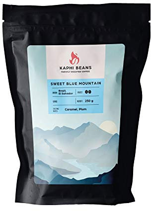 Jamaica Blue Mountain Blend, Sweet Blue Mountain, Freshly Roasted Ground Coffee, Speciality Coffee, Arabica Beans, Medium Roast, Brand: Kaphi beans, 250g