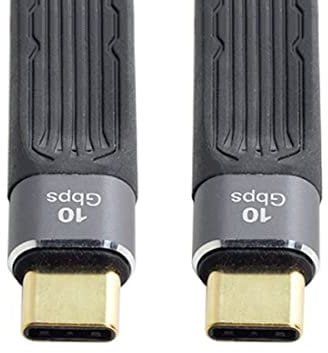 chenyang Cable de datos USB-C tipo C macho a USB-C macho USB 3.1 10Gbps 65W 3A plano delgado FPC para laptop y teléfono, 13 cm