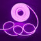 XUNATA Neon LED Streifen, 5M 12V 2835 600Leds LED Strip Wasserdicht Diffusion Flexibel LED Lichtband Schlauch+5A Netzteil (Violett)