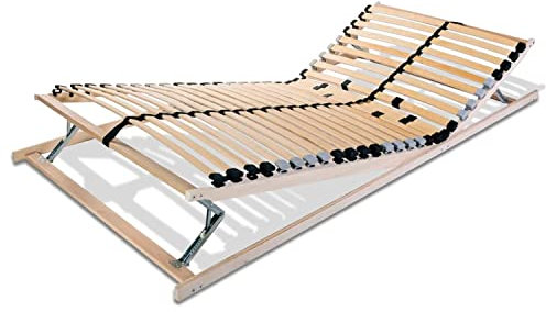 7 Zonen Lattenrost 90x200 cm Kopf- & Fußteil verstellbar Mittelgurt Härtegradeinstellung