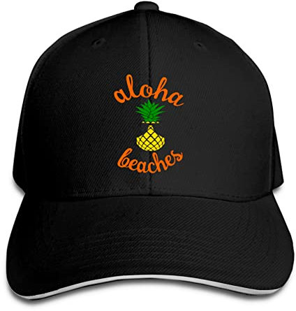 Aloha Beaches Unisex Baseball Cap Sandwich Cap Hip Hop Trucker Cap Classic Curved Brim Golf Sports Hat für Herren Damen