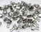 15mm, Small Silver Metal Design Foldback Clips Paper Binder Clamps Clips Colour (30)