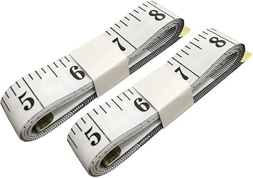 2 Bände Maßband Körper, 200cm/79 Zoll Schneidermaßband, Doppelseitige Measuring Tape Flexible Bandmaß Massband Schneider Mit Knopf Umfangmaßband Für Haushalte Handwerker Schneider
