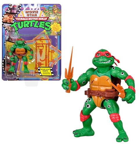 NINJA TURTLES Action-Figur, 10 cm, Sammelfigur Movie Star '90, Raphael, für Kinder ab 4 Jahren, T00034