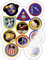 Spreadshirt NASA Apollo Mission Abzeichen Sticker, max. 10x10 cm, 10 x 10 cm, Weiß glänzend