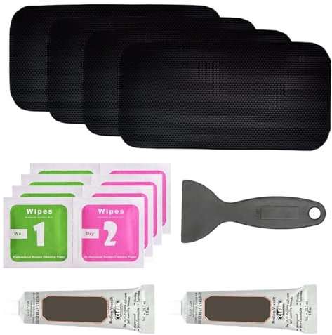 Shannan 17pcs Trampolin Reparaturset, Sprungtuch, Flicken Reparatur Set, Quadratische Flicken, Befestigung Von Löchern Im Zelt, Trampolin, Hüpfburg