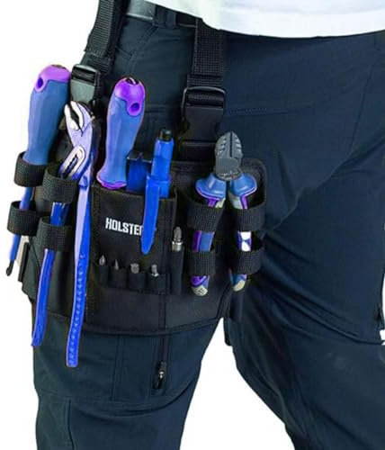 Borsa per attrezzi per cintura di lavoro per gambe, strumenti per la cintura, organizzatore di attrezzi, borsa per la vita, lavoratore, falegname, strumenti di manutenzione