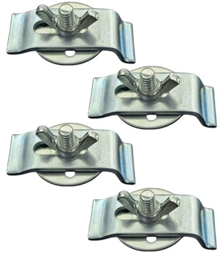Confezione da 4 clip per lavello sottopiano, clip di fissaggio per lavello in acciaio inossidabile, senza fori, staffe per lavello, supporto per lavabo per cucina e bagno (base rotonda)