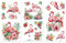 Peacoblue UV DTF Rub-On Transferfolie Möbel-Sticker Tropischer Flamingo Muster 15x30cm, 3 Stk. Wasserfeste Deko-Transferaufkleber für Möbel Gläser Porzellan Wäscheschränke Kommoden Holz Kunststoff
