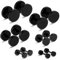 6 Pairs Earrings Black Stud for Men Women Stainless Steel Earrings 4-10mm Round Ear Studs Ears Plugs Screw Studs