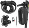 HPGAAVD Candado Patinete Electrico，Candado de combinación para bicicletas，Candado Bicicletas Eléctrica/Moto，Antirrobo candado patinete con 3L Bolsa Impermeable，Soporte teléfono móvil，16cm Válvula