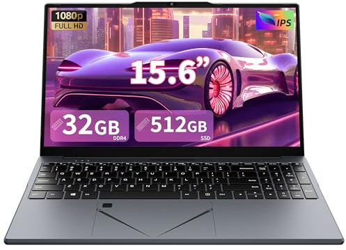 AocBook 15.6 Laptop, Ryzen 5 3500U (Up to 3.7GHz) Quad-Core Processor, 32GB DDR4 RAM, 512GB NVMe SSD, Portable Notebook with Adjustable Touchpad, Privacy Webcam Switch-Grey (32GB DDR4 | 512GB SSD)