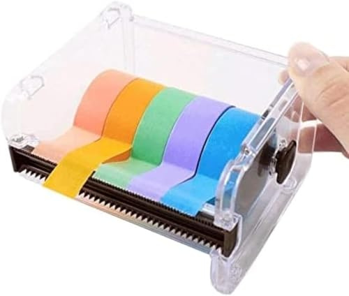 Desktop Klebebandabroller Klebebandschneider Multi Roll Klebebandspender Klebebandhalter Aufbewahrungsbox Organizer