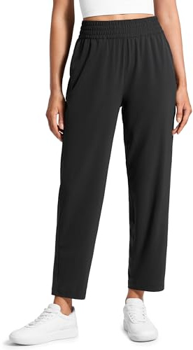 CRZ YOGA Drapey Tapered Ankle Pants 27 | Lightweight, Travel, Flowy, 7/8 Length, Pockets, Trousers for Women