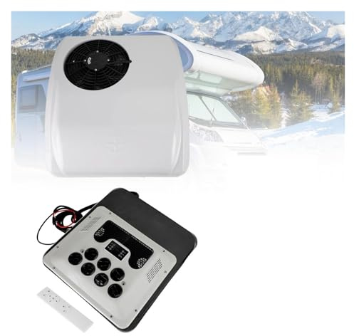 Condizionatore d'aria for camper, pompa di calore, unità aria condizionata sul tetto non canalizzata, riscaldatore/raffreddamento, Resistente agli agenti atmosferici