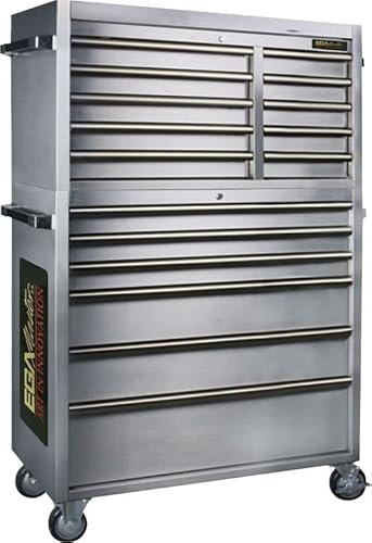 Ega Master Edelstahl-Schrank und Werkzeugkiste, 1056 x 470 x 1686 mm
