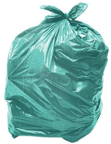 100 x Green 90L Medium-Duty (28 Micron / 112 Gauge) Alina Coloured Refuse Sack / Polythene Dustbin Liner / Plastic Bin Bag / 90 Litre Green Garbage Bag (100 Sacks)
