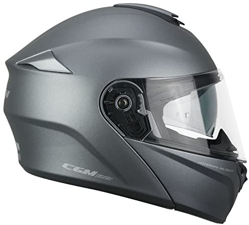 508A-ALV-10 TITANIO MATE (XS) CASCO CONVERTIBLE (BERLINO pinlock) PANTALLA INTERNA EXTRA FUME