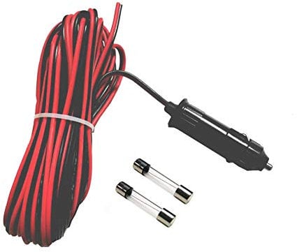 D75CS Zigarettenanzünder Stecker 12V/24V Autostecker Adapter Kabel 10m Verlängerungskabel mit 2 Sicherungen für KFZ DIY-Netzkabel