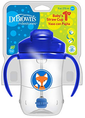 DR BROWNS Mug FIRST JAR 270ML BLUE +6 MONTHS