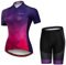 Radtrikot Damen Sommer Kurzarm Fahrrad Trikots MTB Shirt Top Quick Dry Mountainbike Kleidung, 1jp2005, L