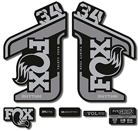 Adesivi compatibili con forcella bici Fox 34 Rhythm 2021