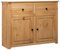 FIRBNUS Beistelltisch 93x40x80 cm mit 2 Schubladen Sideboard Aufbewahrungsschrank für Wohnzimmer Schrank Anrichte Kommode Schubladenschrank Kiefernholz Panama Natürliche Holzfarbe