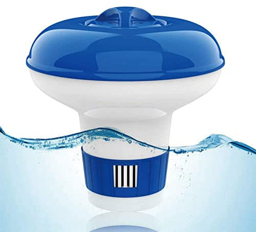 Floating Chlorine Dispenser, Swimming Pool & Spa Floating Chlorine Tablet Holder, Adjustable 4 Flow Vents Small Chlorine Floating Dispenser for Pool, Spa, Hot Tub and Fountain
