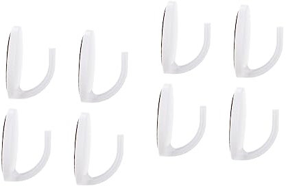 Cabilock 8pcs Hooks for Hanging Refrigerator Hangers for Kitchen Office Bathroom Easy Install Space-Saving Design for Keychains Daily Items