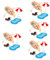 Abaodam 5 Ensembles Piscine de Maison de Plage Miniature de décoration d’été Petit Parasol Fauteuil Salon Chaise Longue Meuble Fauteuil de Salon Piscine Micro paysagère Mini transat