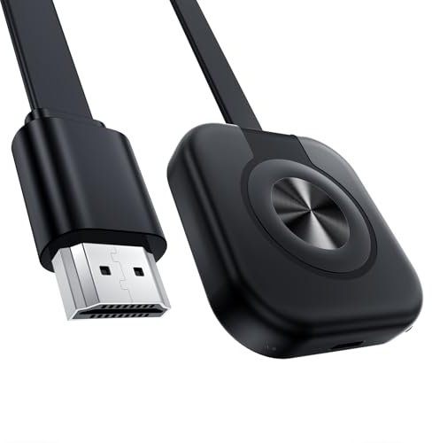 Tapo Adaptateur HDMI sans fil, 4K sans fil Display Dongle 2.4G & 5G Noir pour iPhone/iPad/iOS/Android/Windows/Mac/Streaming TV/Moniteur/Projecteur, Support Airplay/Miracast/DLNA (Plug & Play)