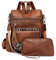 BOHJPIS Frauen Rucksack Wasserdicht Anti-Diebstahl Leichtgewicht PU Mode Reisen Mehrzweck Umhängetasche Handtasche Rucksack (Leopardenmuster)