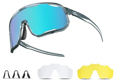 ROCKBROS Fahrradbrille Polarisiert Sonnenbrille Outdoor MTB Rennrad Sportbrille für Damen und Herren Fahrradbrille