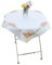 Trimits Bedrucktes Kreuzstich-Set – Tischdecke – inklusive bedrucktem Stoff, Fäden, Nadel und Anleitung (evtl. nicht in deutscher Sprache), 80 x 80 cm, Blumenstrauß