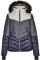 killtec Skijacke Damen Brinley - Winterjacke Damen - Damenjacke sportlich mit Skipasstasche - warme Jacke für den Winter - wasserdicht, denim, 42