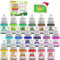 Colorant Alimentaire - 18 Couleurs de Colorant Alimentaire Liquide Concentré pour Gâteau, Cuisson, Décoration, Glaçage - Colorants Alimentaires arc-en-ciel pour Slime, Artisanat - Bouteilles de 6 ml