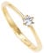 My Gold Damen Verlobungsring Gold 585 Damenring Echtes Gelbgold (14 Karat) Mit Zirkonia Solitär Gr. 46 Heiratsantrag Goldring Golden Love R-07010-W46