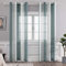 MIULEE Tende a Righe per Interni, Tende Trasparenti in Voile Tenda Salotto Moderne con Anelli, Tenda a Pannello da Interno Finestra a Righe Bianche e Verde, 2X 140x260 CM