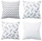 Amilian 4er Set Dekokissen 40x40 Dekokissen mit Füllung und Bezug Kissen mit Bezug Dekoratives Kissen Balkon Dekoration Couch Kissen Sofa Kissen Wohnzimmer Kissen Deko 16x16 inch